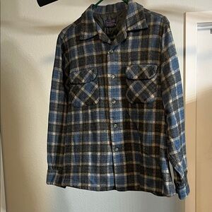 RARE 1960’s Pendleton Blue Woolen Board Shirt